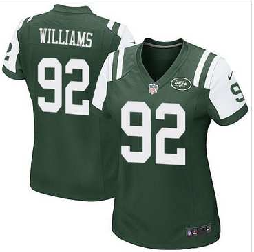 Women Nike Jets #92 Leonard Williams Green Team Color Stitched NFL Elite Jersey