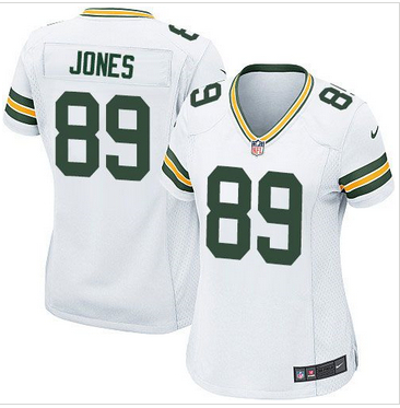 Women Nike Packers #89 James Jones White Stitched NFL Elite Jersey