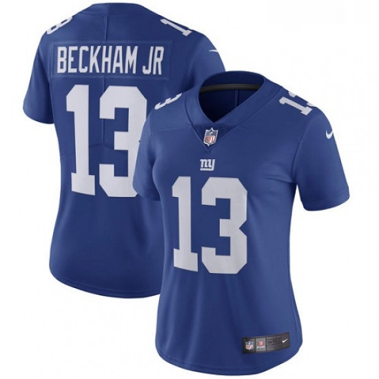 Womens Nike New York Giants 13 Odell Beckham Jr Royal Blue Team Color Vapor Untouchable Limited Play