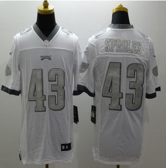 New Philadelphia Eagles #43 Darren Sproles White Mens Stitched NFL Limited Platinum Jersey