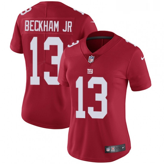 Womens Nike New York Giants 13 Odell Beckham Jr Red Alternate Vapor Untouchable Limited Player NFL J