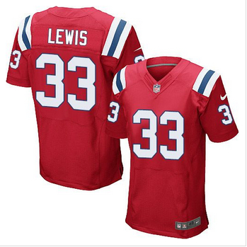 New New England Patriots #33 Dion Lewis Red Alternate Mens Stitc