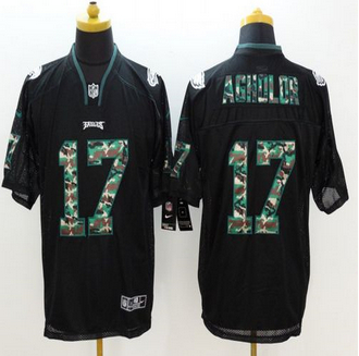 New Philadelphia Eagles #17 Nelson Agholor Black Mens Stitched NFL Elite Camo Fashion Jersey