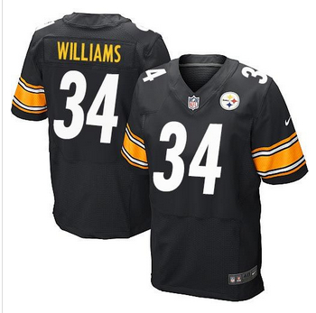 New Pittsburgh Steelers #34 DeAngelo Williams Black Team Color Mens Stitched NFL Elite Jersey