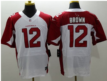 Nike Arizona Cardinals #12 John Brown White Mens Stitched NFL Elite Jersey