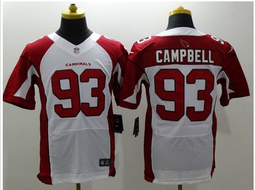 Nike Arizona Cardinals #93 Calais Campbell White Mens Stitched NFL Elite Jersey