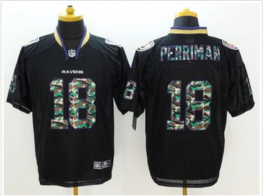 Nike Baltimore Ravens #18 Breshad Perriman Mens Stitched NFL Elite Camo Fashion Jersey