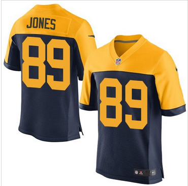 Nike Green Bay Packers #89 James Jones Navy Blue Alternate Mens 