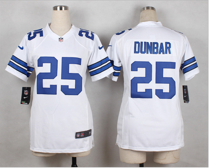 Women Nike Cowboys #25 Lance Dunbar White NFL Elite Jersey