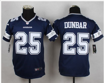 Youth Nike Cowboys #25 Lance Dunbar Navy Blue Team Color NFL Elite Jersey