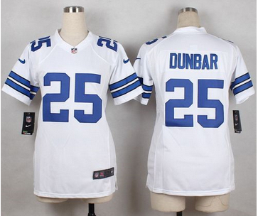 Youth Nike Cowboys #25 Lance Dunbar White NFL Elite Jersey