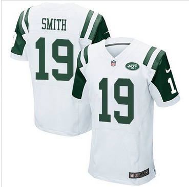 Nike New York Jets #19 Devin Smith White Mens Stitched NFL Elite Jersey