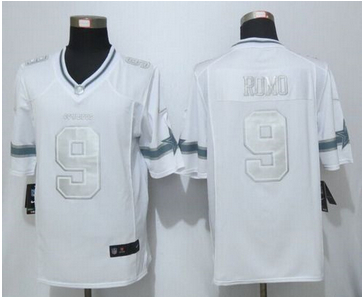 Nike Dallas Cowboys #9 Tony Romo White Mens Stitched NFL Limited Platinum Jersey