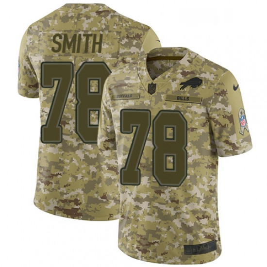 Mens Nike Buffalo Bills 78 Bruce Smith Limited Camo 2018 Salute to Service NFL Jersey