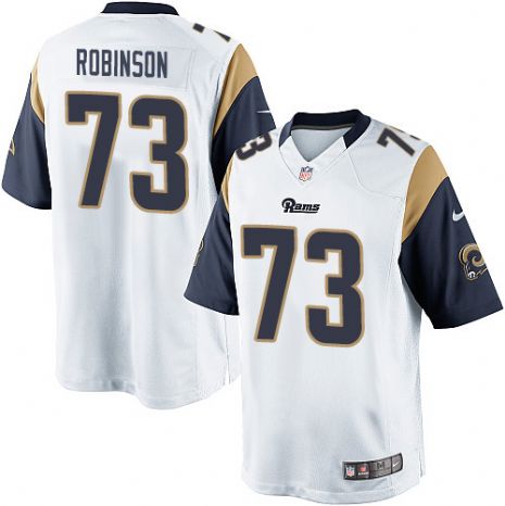 2014 NFL Draft St.Louis Rams #73 Greg Robinson white Elite Jersey