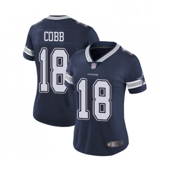 Womens Dallas Cowboys 18 Randall Cobb Navy Blue Team Color Vapor Untouchable Limited Player Football