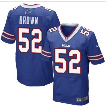 Nike Buffalo Bills #52 Preston Brown Royal Blue Team Color Mens Stitched NFL New Elite Jersey