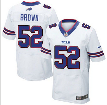 Nike Buffalo Bills #52 Preston Brown White Mens Stitched NFL New