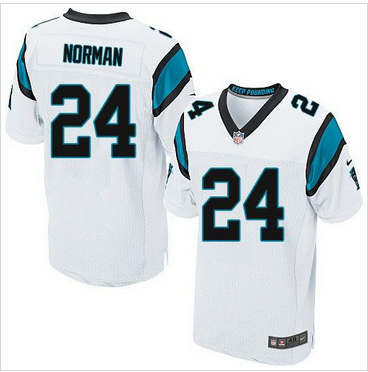 Nike Carolina Panthers #24 Josh Norman White Mens Stitched NFL Elite Jersey