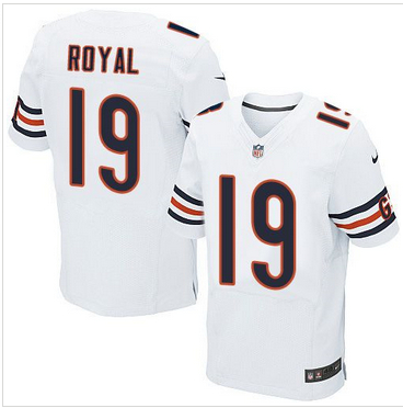 Nike Chicago Bears #19 Eddie Royal White Mens Stitched NFL Elite