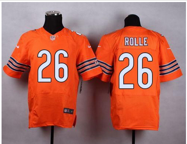 Nike Chicago Bears #26 Antrel Rolle Orange Alternate Mens Stitched NFL Elite Jersey