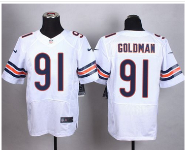 Nike Chicago Bears #91 Eddie Goldman White Mens Stitched NFL Eli