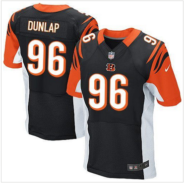 Nike Cincinnati Bengals #96 Carlos Dunlap Black Team Color Mens Stitched NFL Elite Jersey