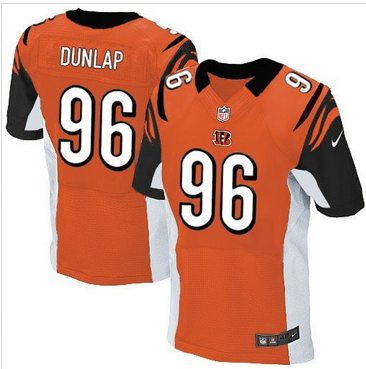 Nike Cincinnati Bengals #96 Carlos Dunlap Orange Alternate Mens Stitched NFL Elite Jersey