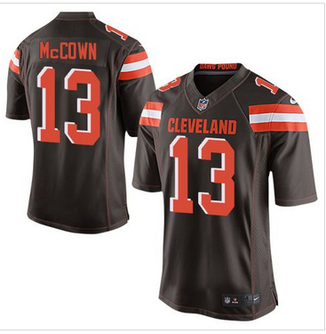 Nike Cleveland Browns #13 Josh McCown Brown Team Color Mens Stit