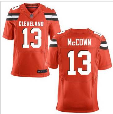 Nike Cleveland Browns #13 Josh McCown Orange Alternate Mens Stit