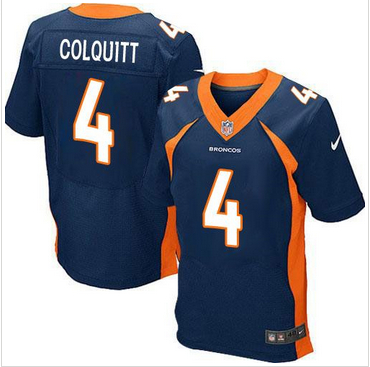 Nike Denver Broncos #4 Britton Colquitt Navy Blue Alternate Mens Stitched NFL New Elite Jersey