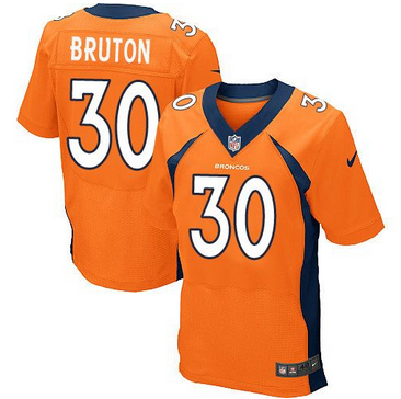 Nike Denver Broncos #30 David Bruton Orange Team Color Mens Stit