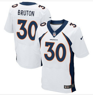 Nike Denver Broncos #30 David Bruton White Mens Stitched NFL New Elite Jersey