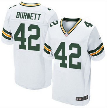Nike Green Bay Packers #42 Morgan Burnett White Mens Stitched NF
