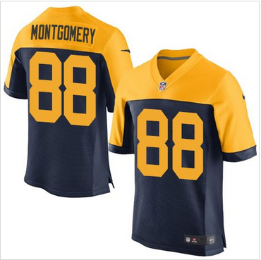 Nike Green Bay Packers #88 Ty Montgomery Navy Blue Alternate Men
