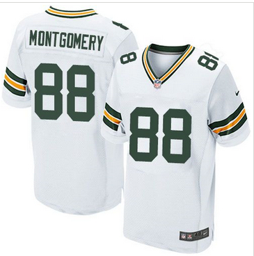 Nike Green Bay Packers #88 Ty Montgomery White Mens Stitched NFL