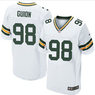 Nike Green Bay Packers #98 Letroy Guion White Mens Stitched NFL 