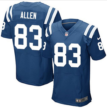 Nike Indianapolis Colts #83 Dwayne Allen Royal Blue Team Color Mens Stitched NFL Elite Jersey