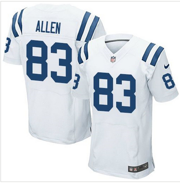 Nike Indianapolis Colts #83 Dwayne Allen White Mens Stitched NFL Elite Jersey