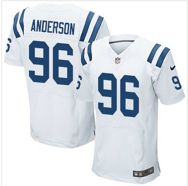 Nike Indianapolis Colts #96 Henry Anderson White Mens Stitched NFL Elite Jersey