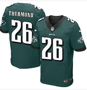 Nike Philadelphia Eagles #26 Walter Thurmond Midnight Green Team Color Mens Stitched NFL New Elite J