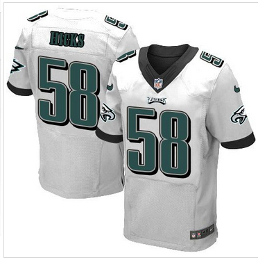 Nike Philadelphia Eagles #58 Jordan Hicks White Mens Stitched NFL New Elite Jersey