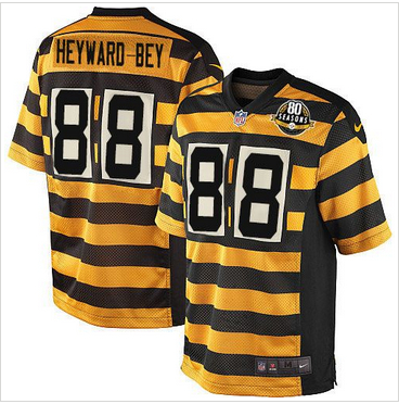 Nike Pittsburgh Steelers #88 Darrius Heyward-Bey Yellow Black Al