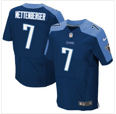 Nike Tennessee Titans #7 Zach Mettenberger Navy Blue Alternate M