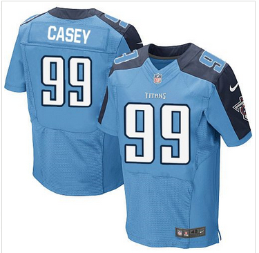 Nike Tennessee Titans #99 Jurrell Casey Light Blue Team Color Mens Stitched NFL Elite Jersey