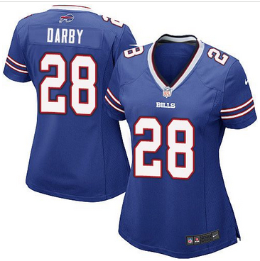 Women Nike Bills #28 Ronald Darby Royal Blue Team Color Stitched