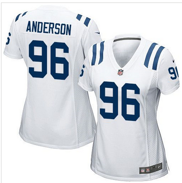 Women Nike Colts #96 Henry Anderson White Stitched NFL Elite Jer