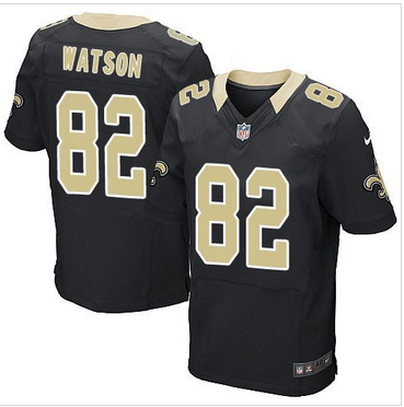 Nike New Orleans Saints #82 Benjamin Watson Black Team Color Mens Stitched NFL Elite Jersey