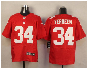 Nike New York Giants #34 Shane Vereen Red Alternate Mens Stitched NFL Elite Jersey