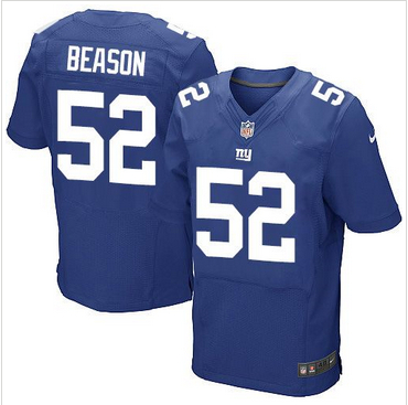 Nike New York Giants #52 Jon Beason Royal Blue Team Color Mens Stitched NFL Elite Jersey